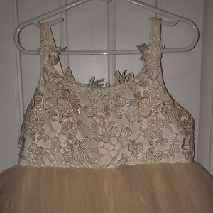 Tutu Dress with Flower Embroidery